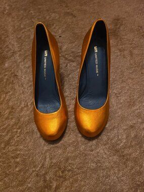 United Nude Gold and Blue Heels